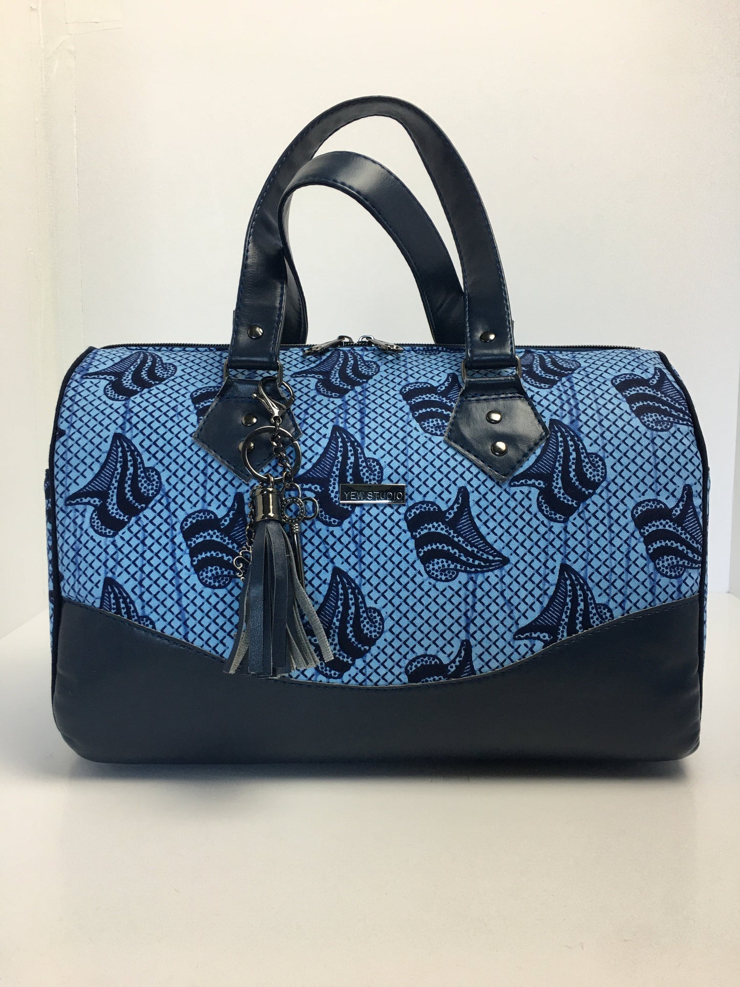 Blue Blanche Barrel Bag